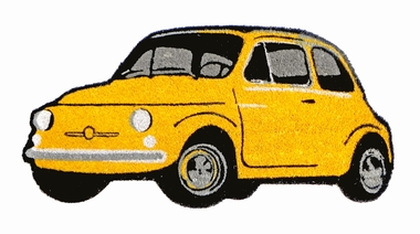 Fiat 500 Fussmatte Gelb