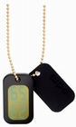 DOG TAG ANH�NGERUHR - SCHWARZ/GOLD