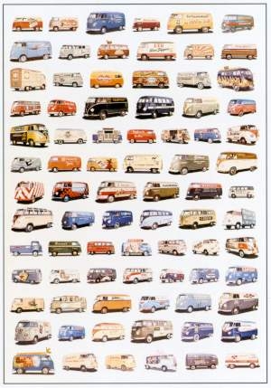 vruchten bom als je kunt Vw Volkswagen Bulli Bus Transporter Poster - Car posters - Advertising &  Race -